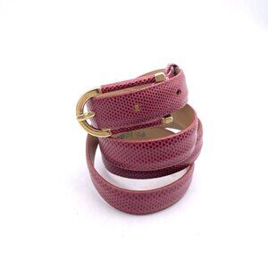 Couture Emmanuel Vintage Genuine-Reptile-Veritable Belt Women's Medium Red 34"